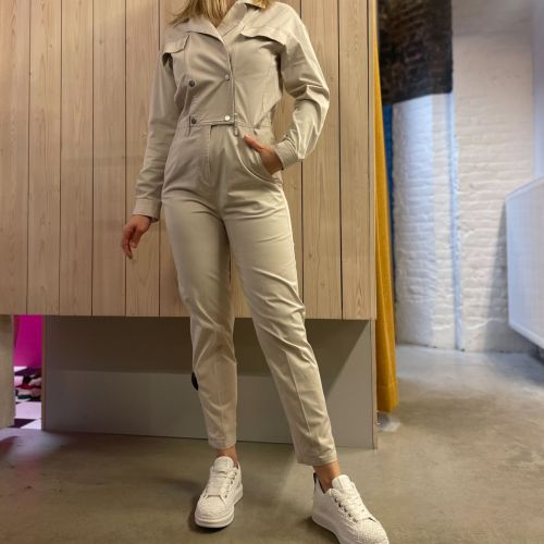 oversized katoenen jumpsuit