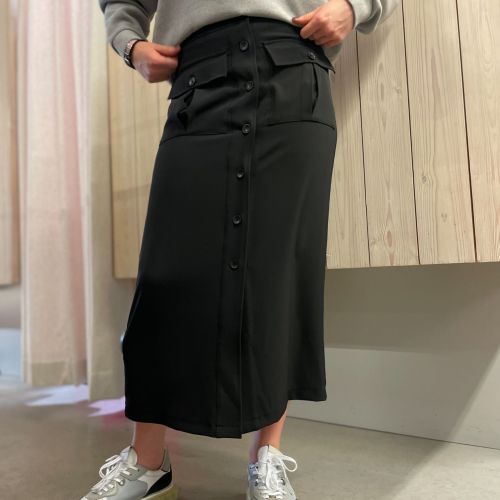 Midi skirt front pockets
