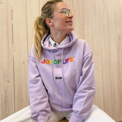oversized Embroidered Hoodie Joy Of Life