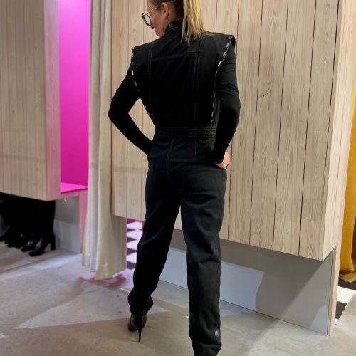 Bilae tapered fit jumpsuit met ceintuur