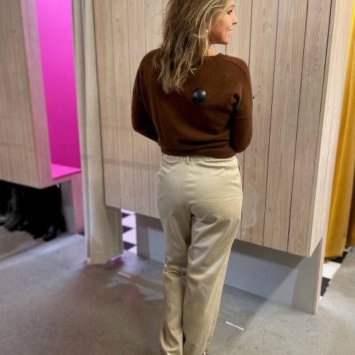 wide leg pants met elastische band