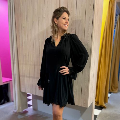 cocktailjurk met broderie