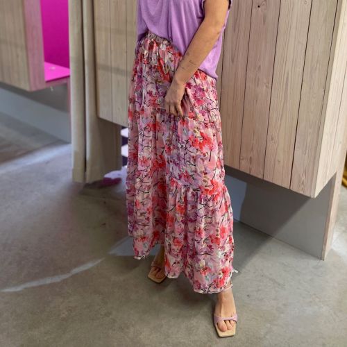 Maxi rok bloemenprint