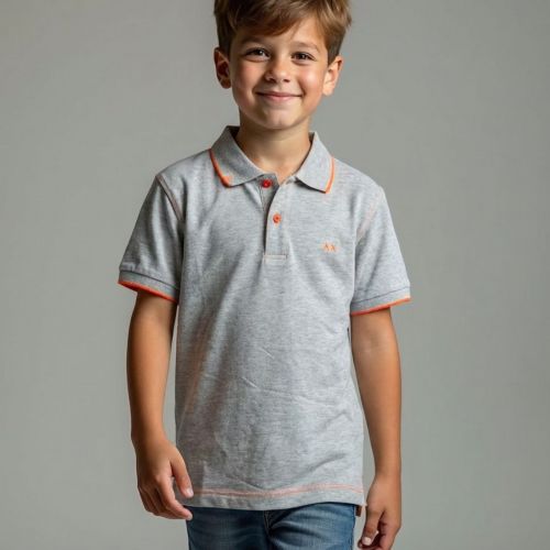 polo met oranje bies