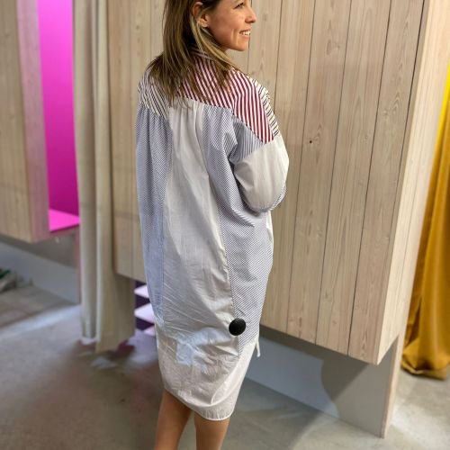 katoenen hemdjurk strepen