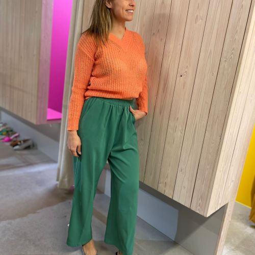 wijde broek met elastische band