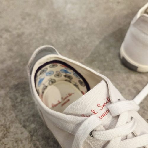 denim sneakers logo