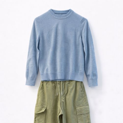 Custom fit fine knit sweater