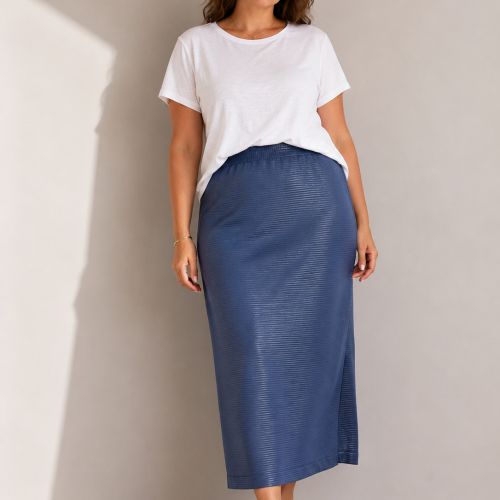 Corianne skirt with vernice stripes