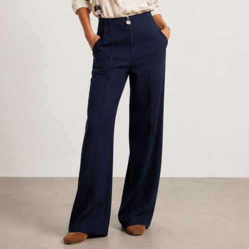wide leg broek deelnaad