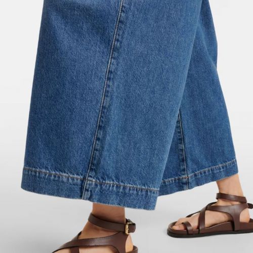 The April pleated wide-leg jeans