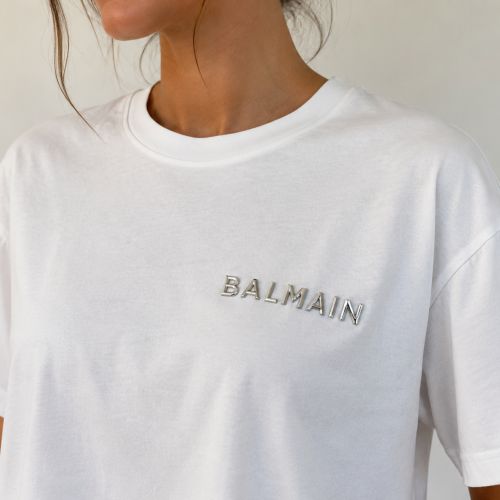 Balmain cropped Logo T-shirt