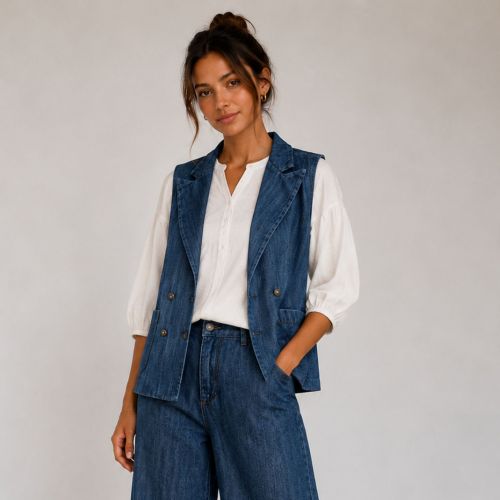 De Shaft Jeans Gilet 2P Japan Denim Used