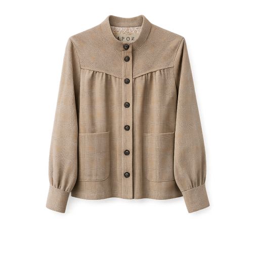 Luxe Wollen jacket met ruitpatroon