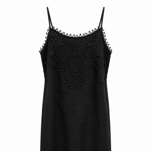 linnen jurk met broderie