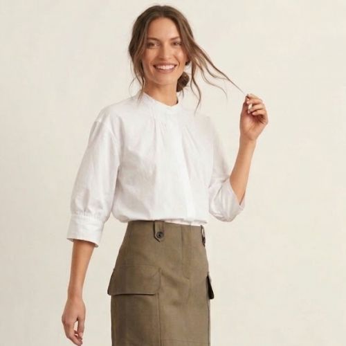 blouse met ballonmouwen