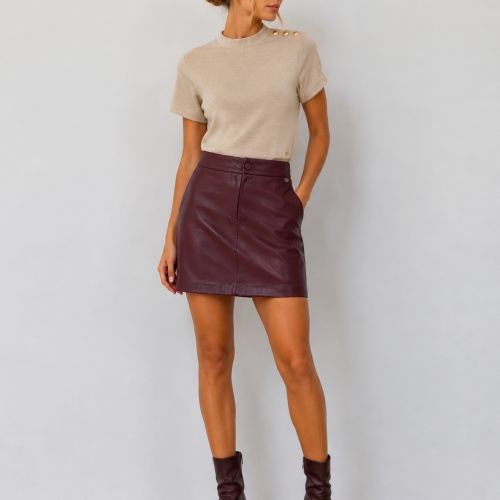 Vian shirt met gold toned buttons op de schouders