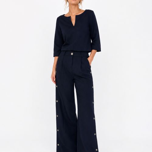 blouse met v-hals