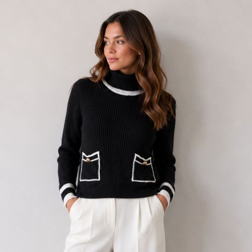 cropped pull met front pockets