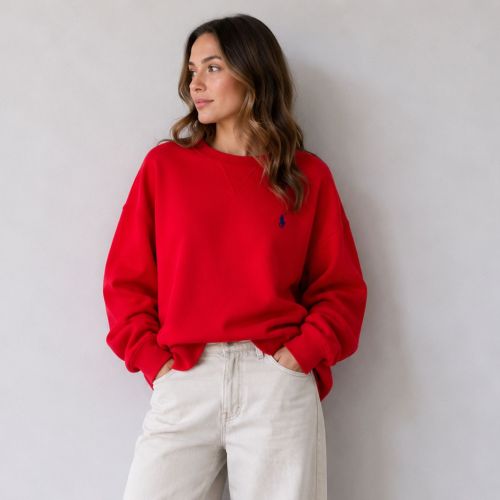 sweater met geborduurd elogo-print