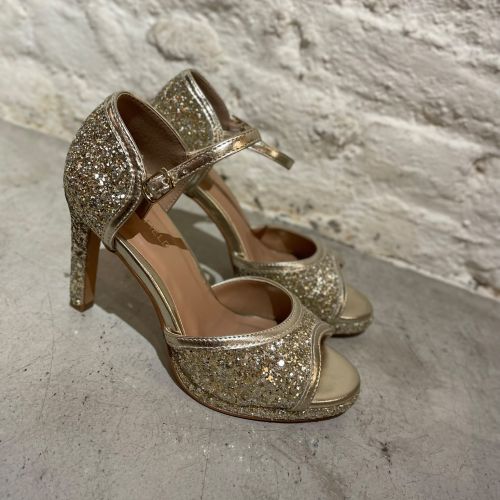 Hoge sandalen glitter
