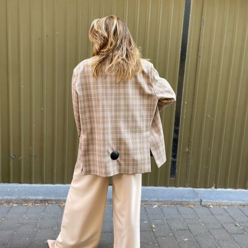 oversized blazer ruitmotief