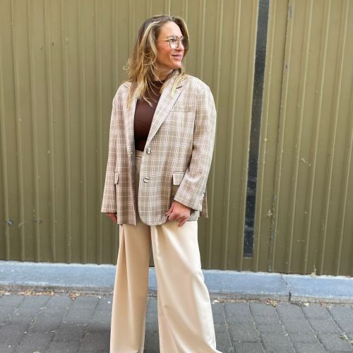oversized blazer ruitmotief