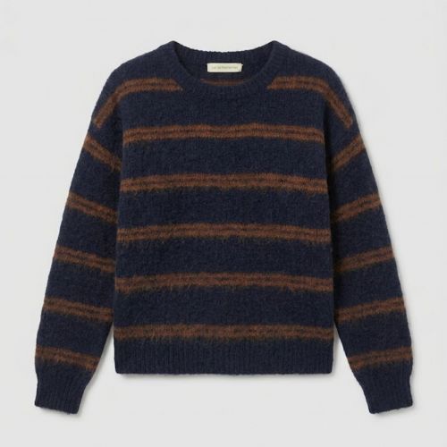 Luxe Mohair & Baby Alpaca Gestreepte Trui