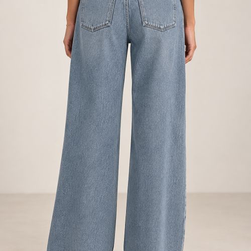 high waist wide leg jeans