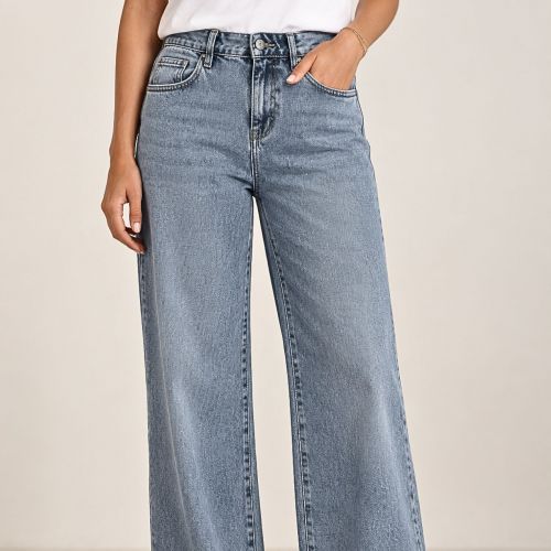 high waist wide leg jeans