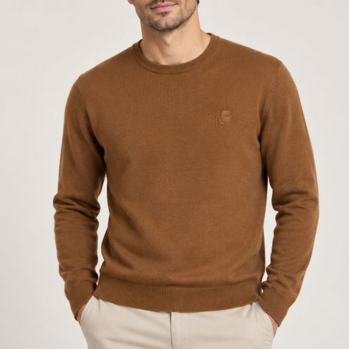 pullover met logo - 100% wol