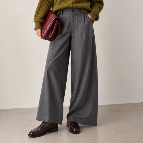 wollen broek wide leg
