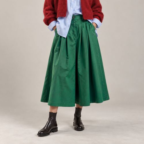 halflange rok katoenblend