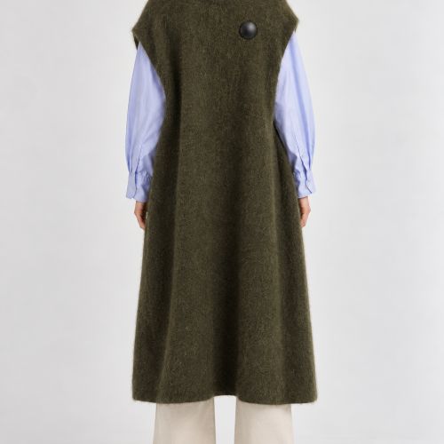 maxi cardigan mouwloos