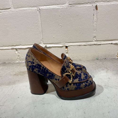 Platform Loafers met Blokhak