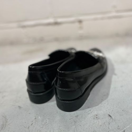lederen loafers met franjes