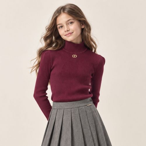 ribbed turtleneck trui