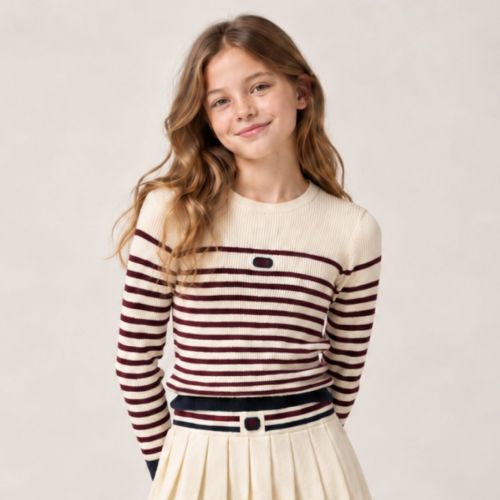 gestreepte turtleneck pull