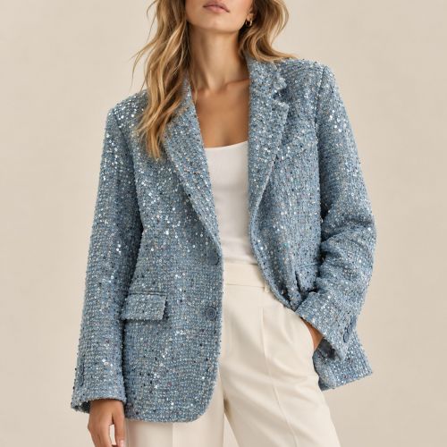oversized blazer met pailletten