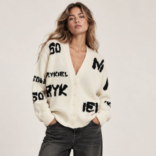 oversized cardigan met logo-opschrift