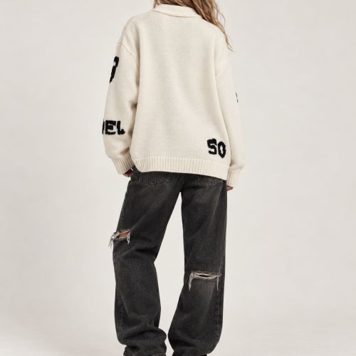 oversized cardigan met logo-opschrift
