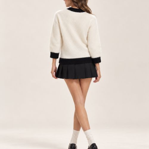 wollen colorblock trui