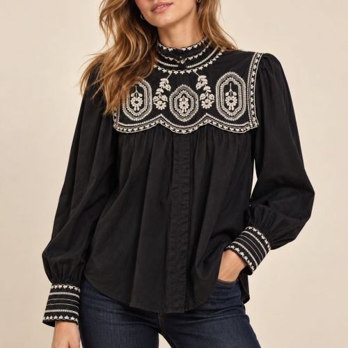 blouse met broderie