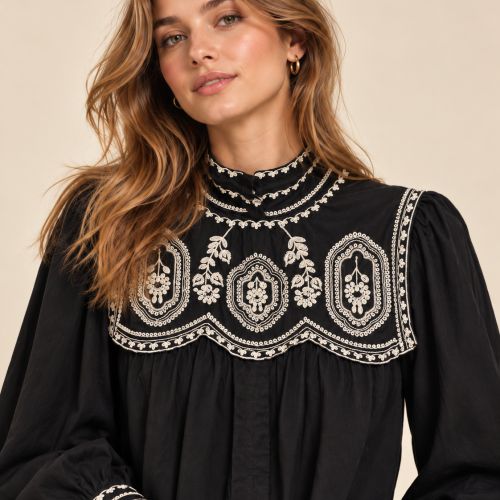 blouse met broderie