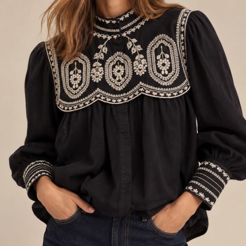 blouse met broderie