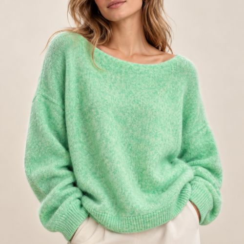 fijn gebreide pullover