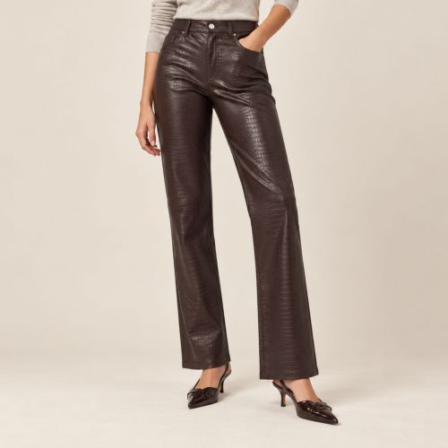 croco straight pants