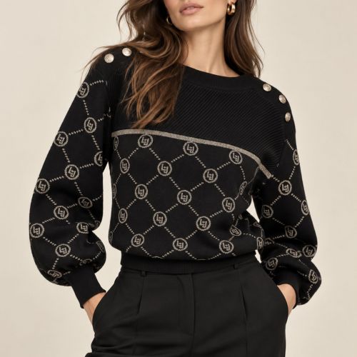 trui boothals met logo-print