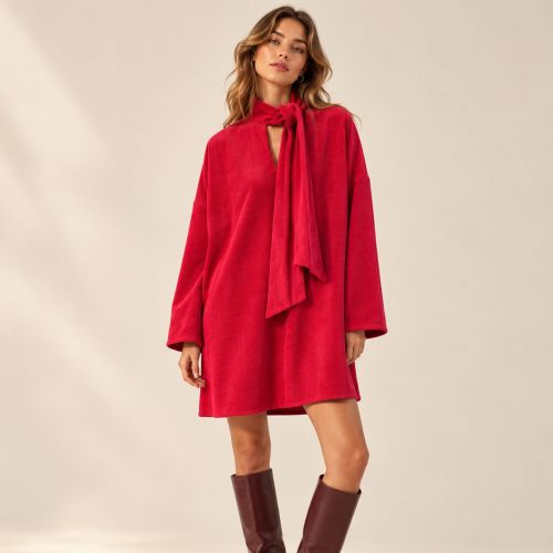 Oversized corduroy dress
