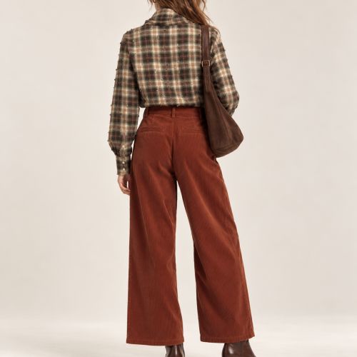 Vichy ripped blouse bow tie